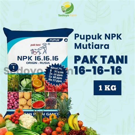 Jual Pupuk Pak Tani Npk Mutiara Biru Origin Rusia Kemasan Asli