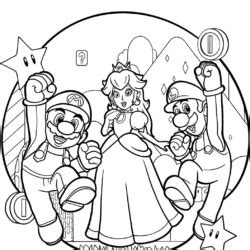 Desenhos do Mario para Imprimir e Colorir