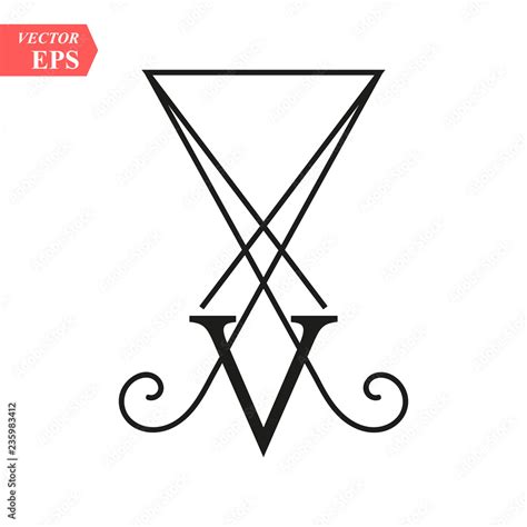 Vetor De Lucifer Light Bringing Sigil Of Lucifer Symbol On White