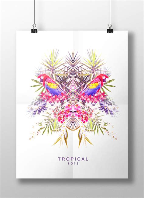 tropical print   behance