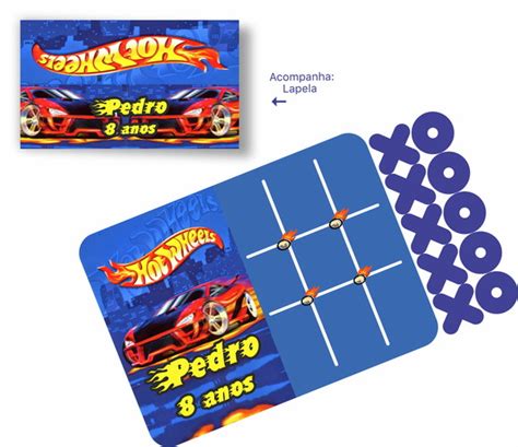 Jogo Da Velha Hot Wheels Em Mdf Elo Produtos Especiais