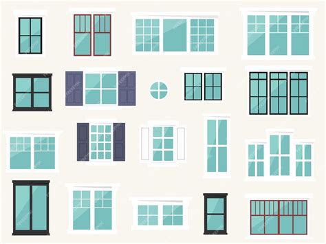 Ventanas Delanteras Para El Conjunto De Casas Varios Tipos De Ventanas