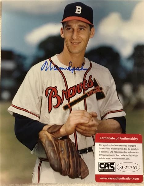 Lot Detail Warren Spahn Boston Braves Signed Photo Wcoa