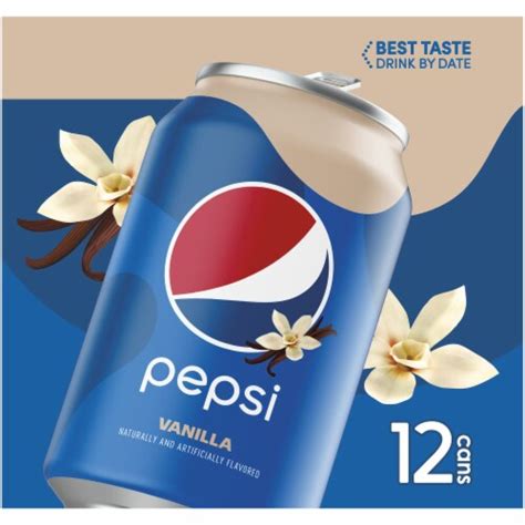 Pepsi Cola® Vanilla Soda Cans 12 Pk 12 Fl Oz Kroger
