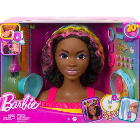 Barbie Deluxe Styling Head With Color Reveal Accessories And Curly