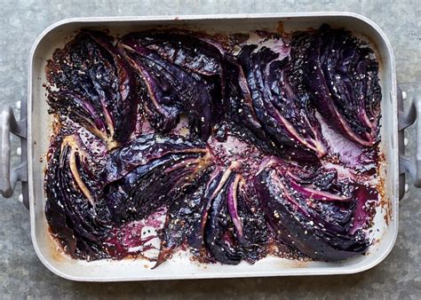 sesame miso roasted red cabbage recipe
