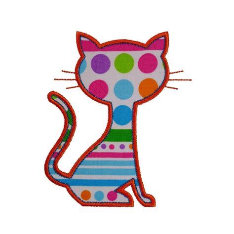 Pussy Cat Silhouette Appliques Machine Embroidery Design Etsy
