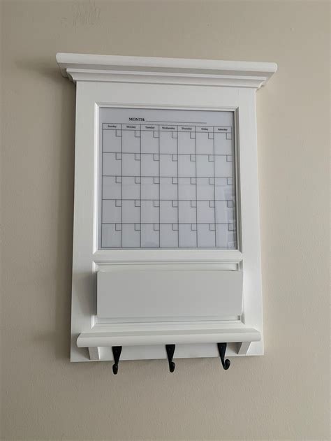 Framed Dry Erase Calendar for Wall Decor Family Planner Kitchen Home ...