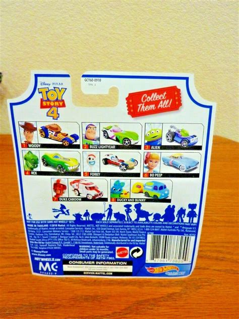 Hot Wheels Disney Pixar Toy Story Ducky And Bunny Character Cars