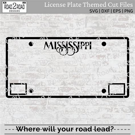 Mississippi Blank License Plate SVG Downloadable Cut File - Etsy