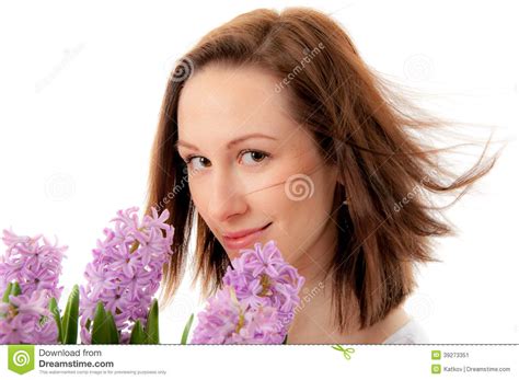 Beauty Woman With Spring Flowers Stock Image Image Of Lifestyle