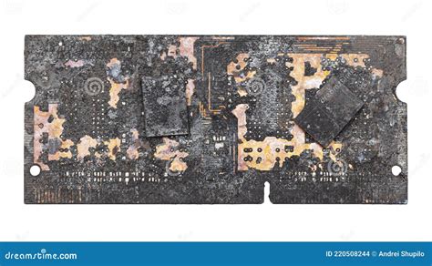 Burnt Board With Chips On A White Stock Photo Image Of Electric