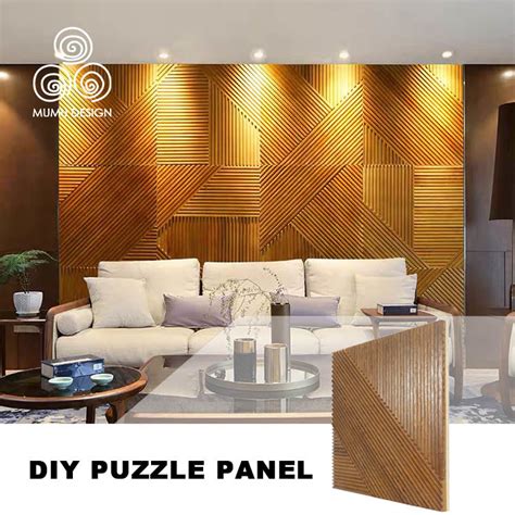 Mumu Custom Carved Wooden Panel Indoor Quick Install Decorative Wooden