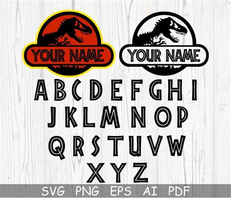 Jurassic Svg Custom Personalized Jurassic Sign Svg Png Jurassic Cut