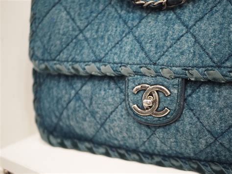Chanel Timeless Blue Fabric Shoulder Bag For Sale At 1stdibs