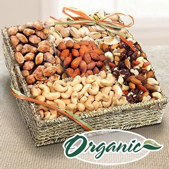 Mendocino Organic Nut Gift Basket - RA4009 - A Gift Inside