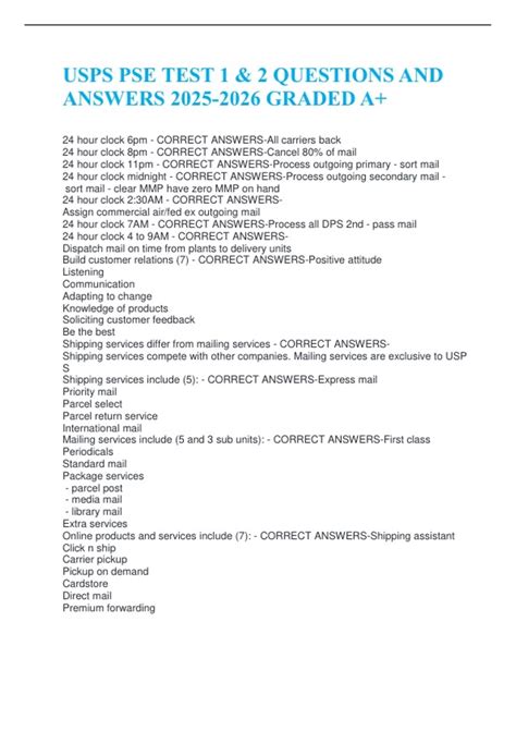 Usps Auto Mechanic Test 10