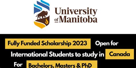 Fully-funded University of Manitoba Scholarships for 2024 in Can