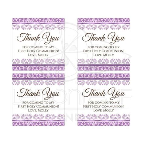 Sample of Printed First Communion Thank You Cards Printable Communion ...