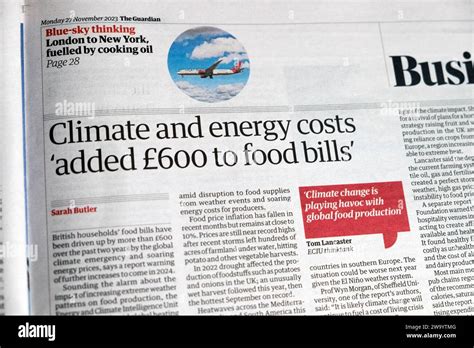 Climate And Energy Costs Added £600 To Food Bills Guardian Newspaper