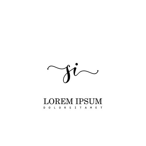 initial handwriting template design  vector art  vecteezy