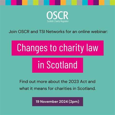 Tsi Networks Oscr Changes To Charity Law In Scotland Online East