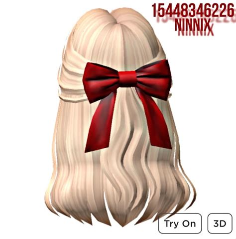 Soft Flowy Half Up Hair W Bow In Blonde Blonde Hair Roblox Roblox Codes Half Up Hair