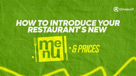 How To Introduce Your Restaurants New Menu And Prices Dinesurf