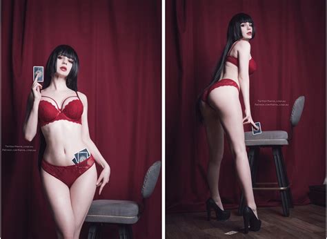 Front Or Back Yumeko Jabami By Kanra Cosplay Self Porn Pic