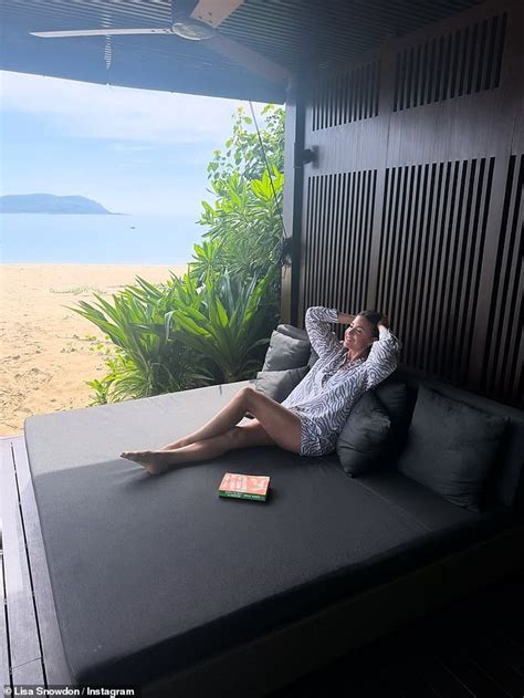 Bikini Clad Lisa Snowdon Shows Off Her Toned Figure As She Practises Yoga During Luxury Vietnam