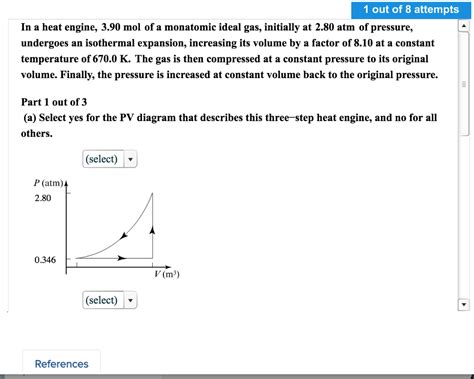 Solved In a heat engine, 3.90 mol of a monatomic ideal gas, | Chegg.com