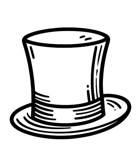 Very Easy Top Hat Coloring Page Download Print Or Color Online For Free