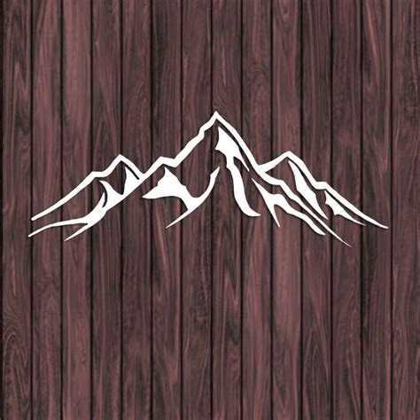 Custom Mountain Decal Mountain Vinyl Decal Mountain Sticker Etsy