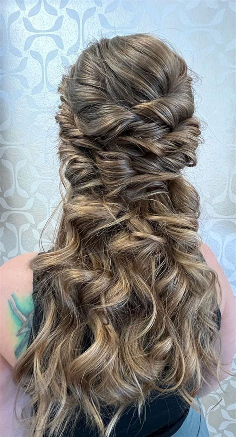 45 Half Up Half Down Prom Hairstyles Boho Half Up Style