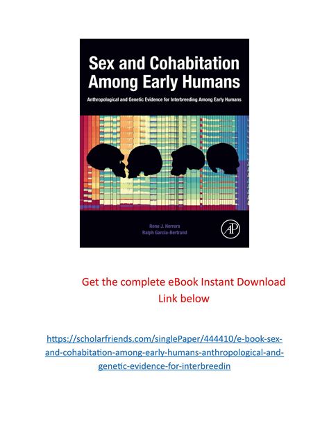 E Book Sex And Cohabitation Among Early Humans Anthropological And