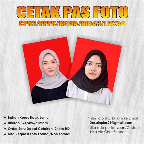 Jual Cetak Pas Foto Cpns Nikah Ijazah Shopee Indonesia