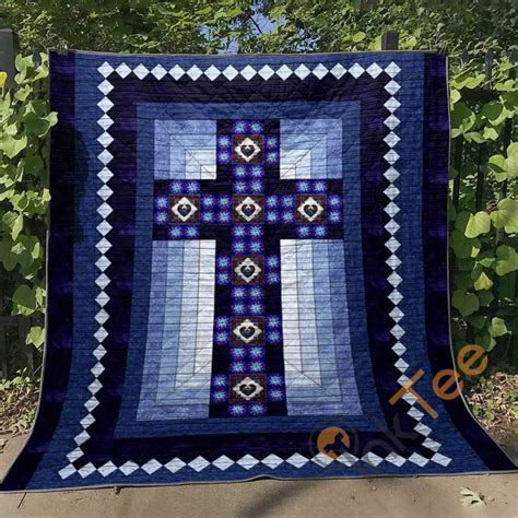 Cross Blanket Th Quilt Inktee Store Cross Quilt Cross Blanket