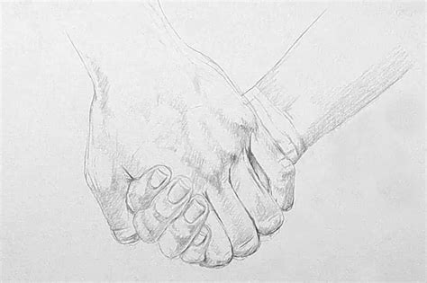 holding hands drawing  step  step beginners guide