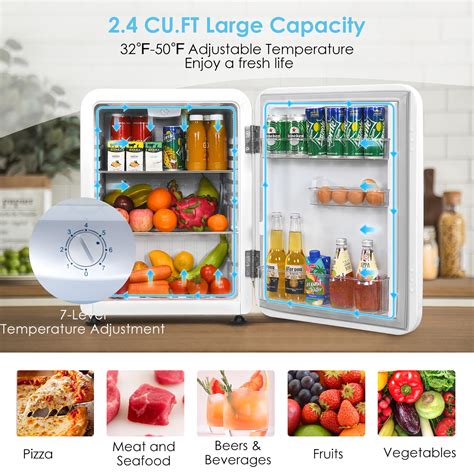 Buy Costway 2.4 Cu.Ft. Compact Refrigerator Reversible Door Auto