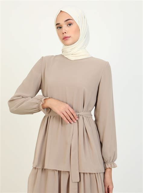 Nude Modest Dress