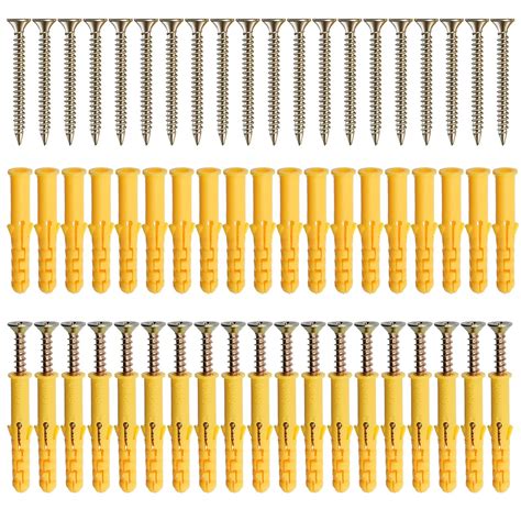 Plastic Ribbed Wall Anchors for Plaster 50pcs Drywall Anchors with