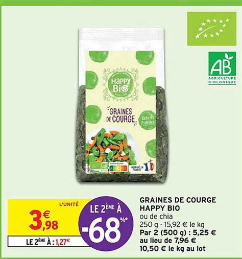 Promo Graines De Courge Happy Bio Chez Intermarch Hyper Icatalogue Fr