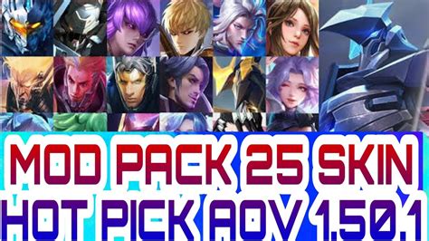 Mod Pack Skin Hot Pick Lienquan Mobile AOV ID ROV YouTube