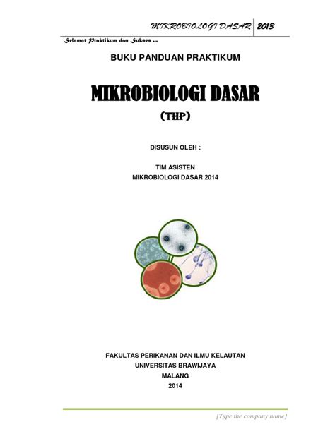 Pdf Buku Panduan Praktikum Mikrobiologi Dasar Thp Dokumen Tips