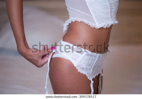 Girl White Sexy Lingerie Bedroom Stock Photo 309178517 Shutterstock