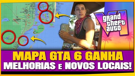 Mapa VAZAD0 GTA 6 ganha NOVA VERSÃO MAIS LOCAIS e Mais YouTube