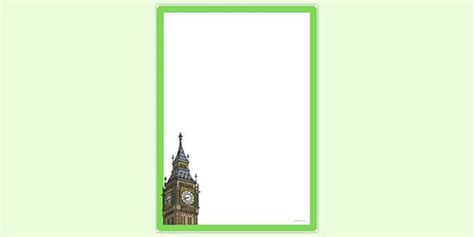 Free Big Ben Page Border Professor Feito Twinkl