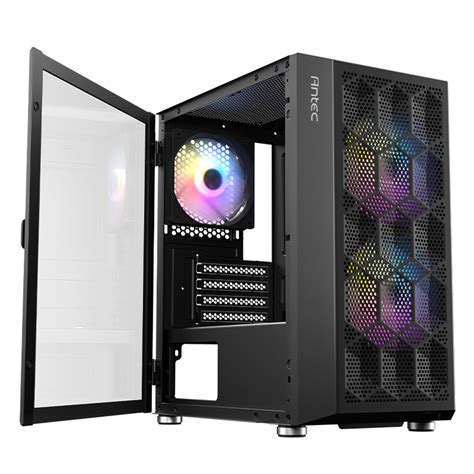 Antec NX200M RGB M ATX 3x FRGB Fan ITX Case Black A0782