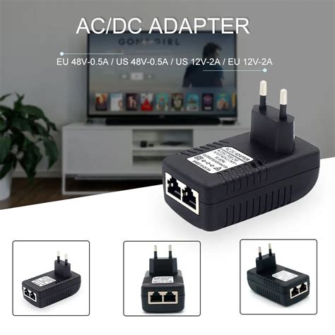POE инжектор 48В/12В для IP камер и телефонов | AliExpress