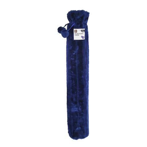 Primes Diy L Extra Long Hot Water Bottle Plush Cover Washable Blue Giant Size For Full Body